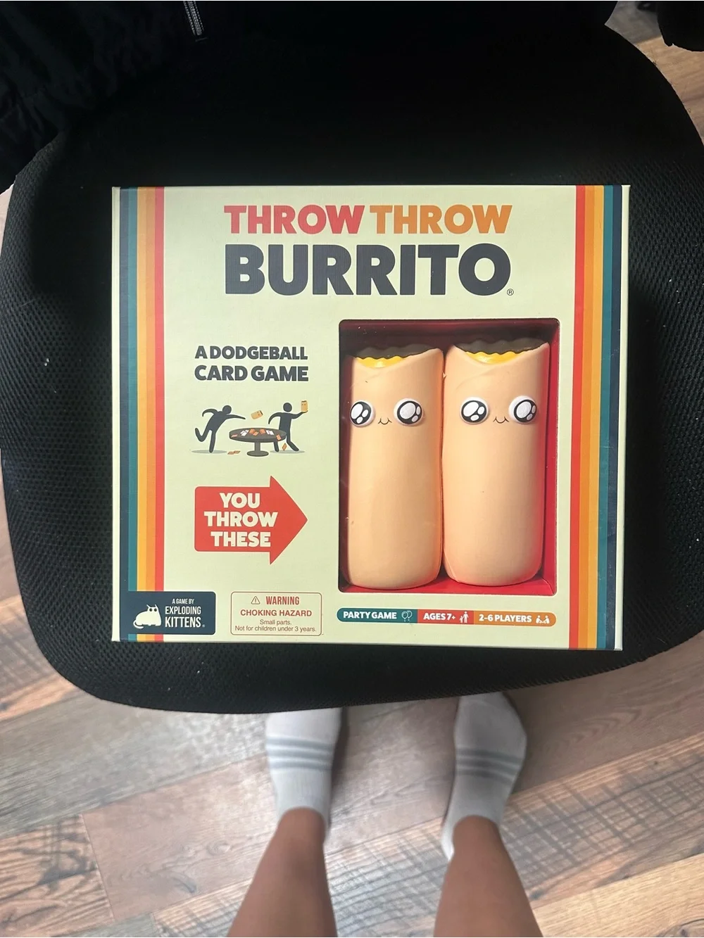 Throw Throw Burrito Dodgebal Card Game - Beige Burrito Plush Set by